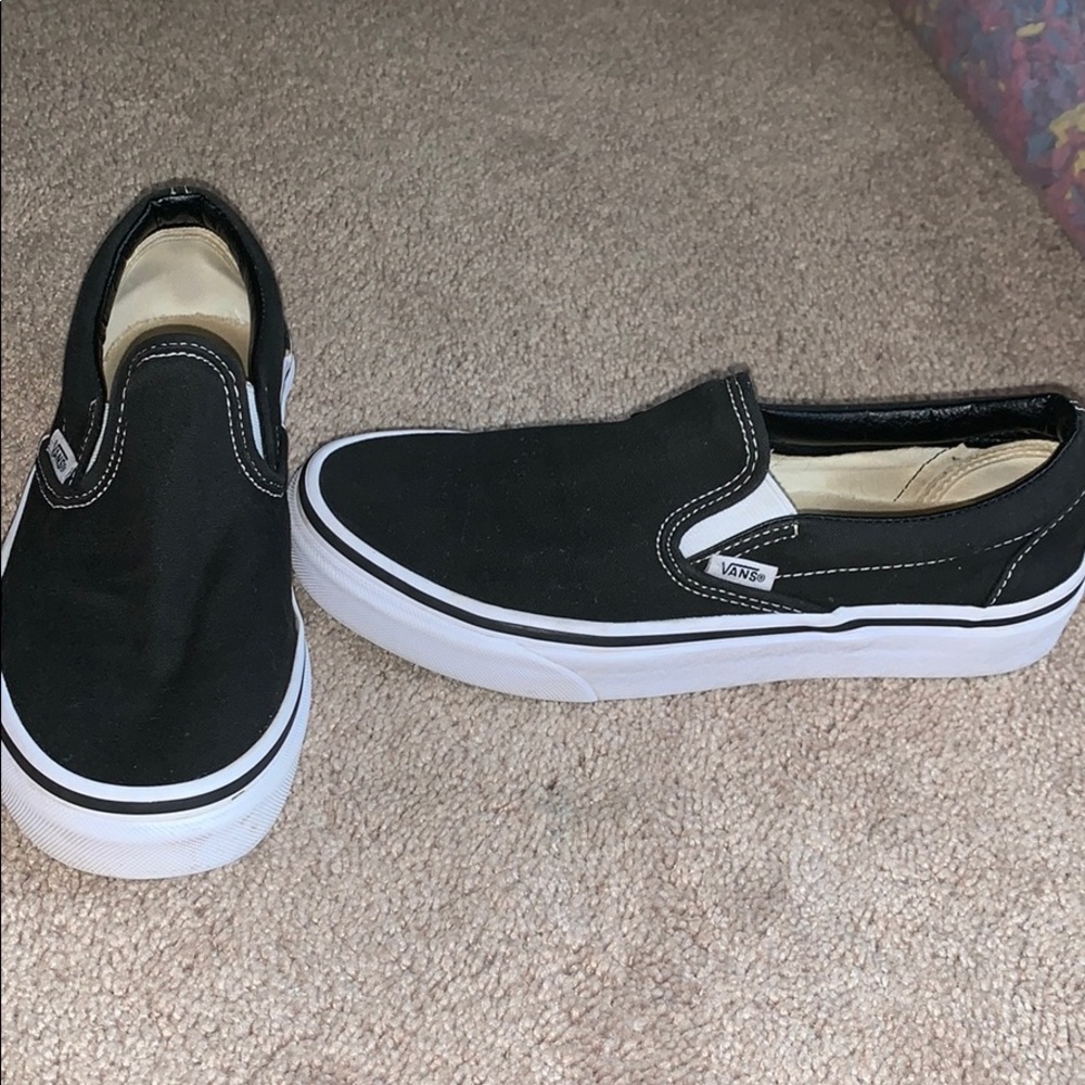 Black slip-on vans